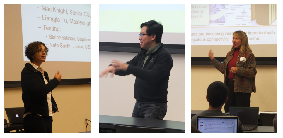 Xenia Mountrouidou, Joon Yee Chuah and Violet Syrotiuk lead tutorials at the GRW.